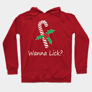 Wanna Lick Funny Christmas Candy Cane Hoodie